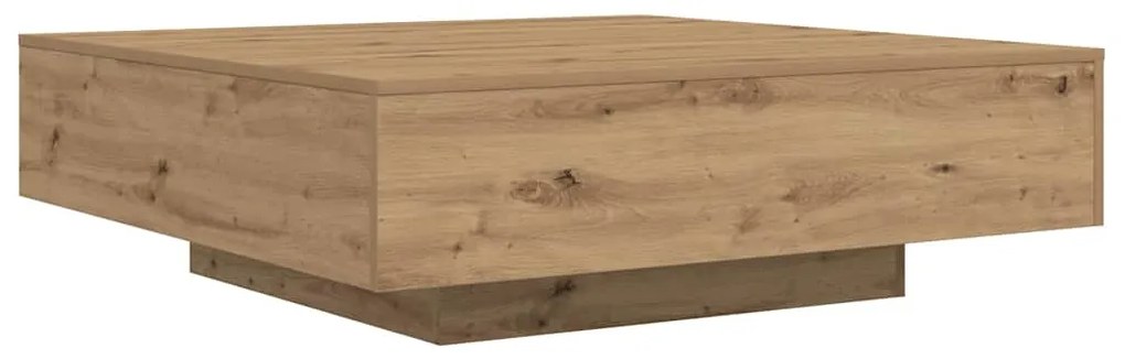 Mesa de Café com Luzes LED Carvalho Artisan 100x100x31 cm
