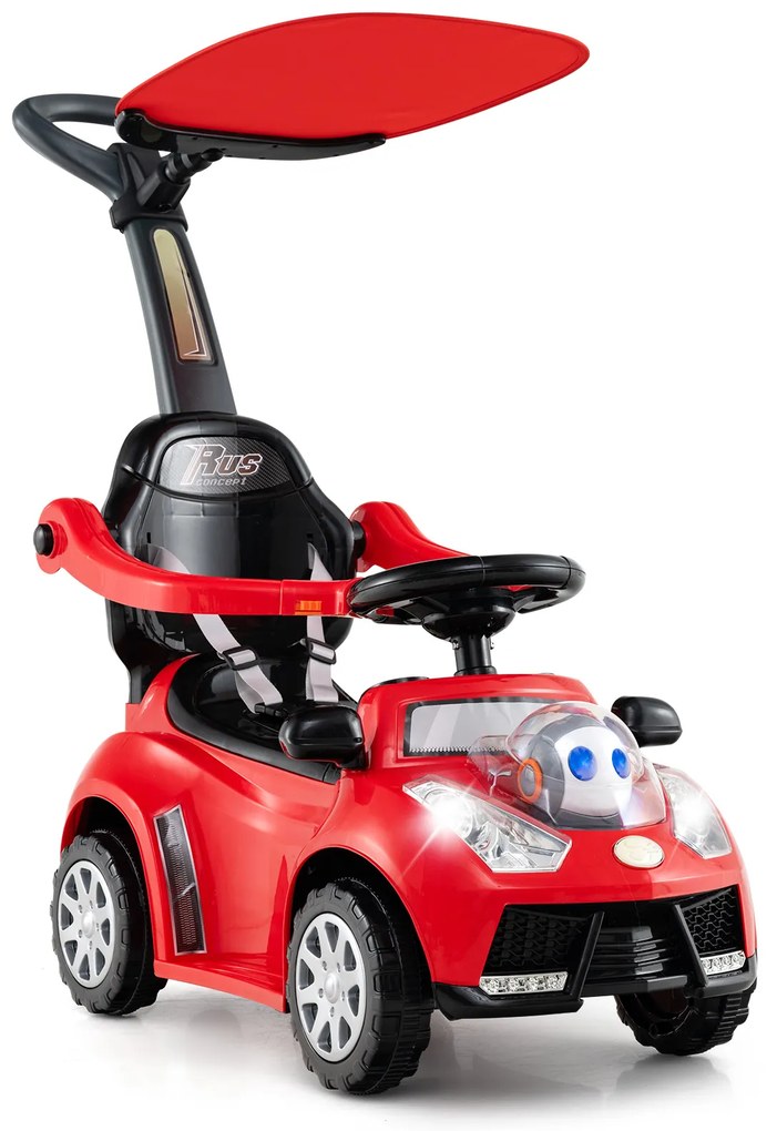 Carrinho de bebê 3 em 1, carrinho de passeio deslizante com suporte para cadeira de rodas, para crianças pequenas - branco