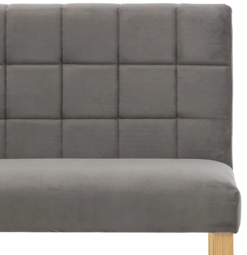 Banco 140 cm veludo cinzento