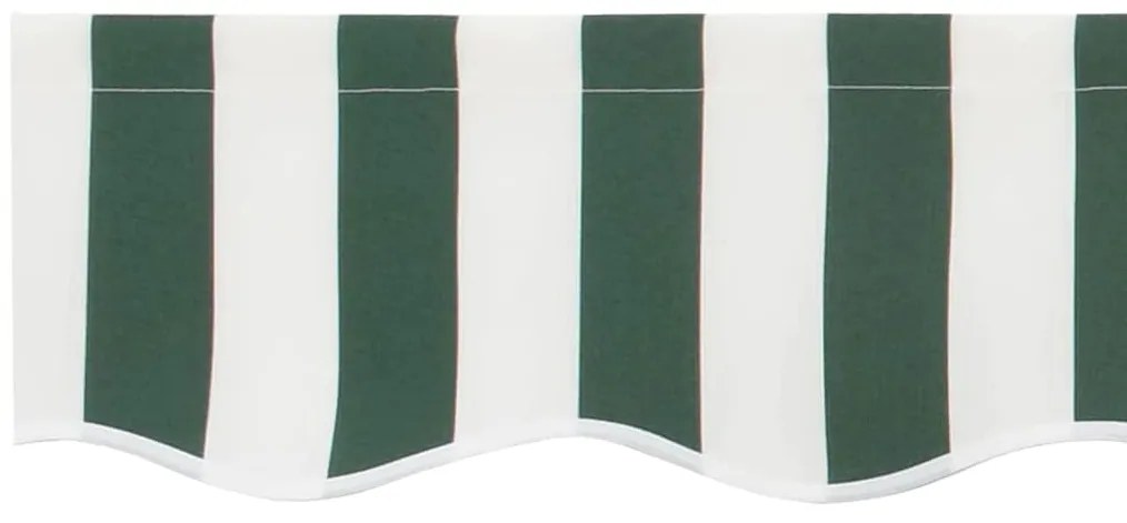 Tecido de Substituição de Toldo para Estrutura de 4x3 m Verde e Branco
