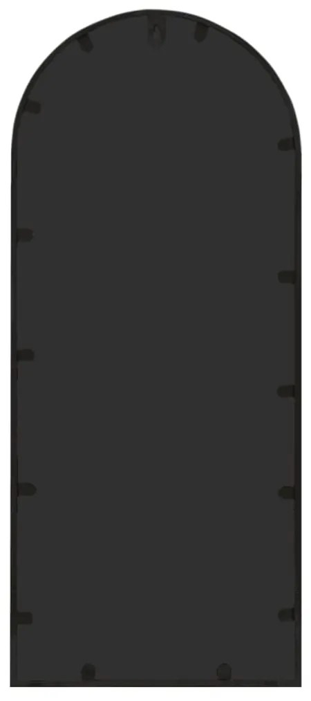 Espelho de jardim p/ uso exterior ferro 100x45 cm preto