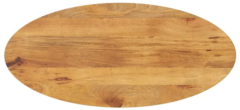 vidaXL Tampo de mesa oval 90x40x2,5 cm madeira de mangueira maciça