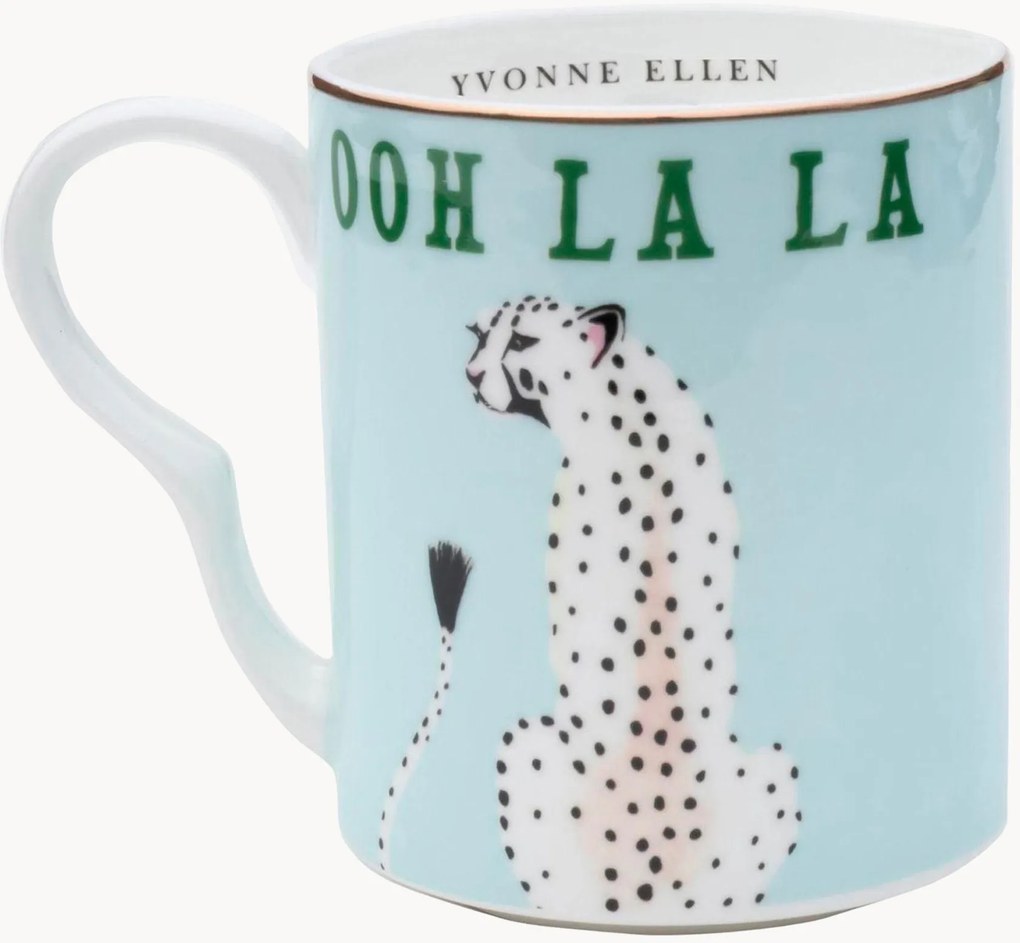 Caneca em porcelana fine bone china Ooh La La