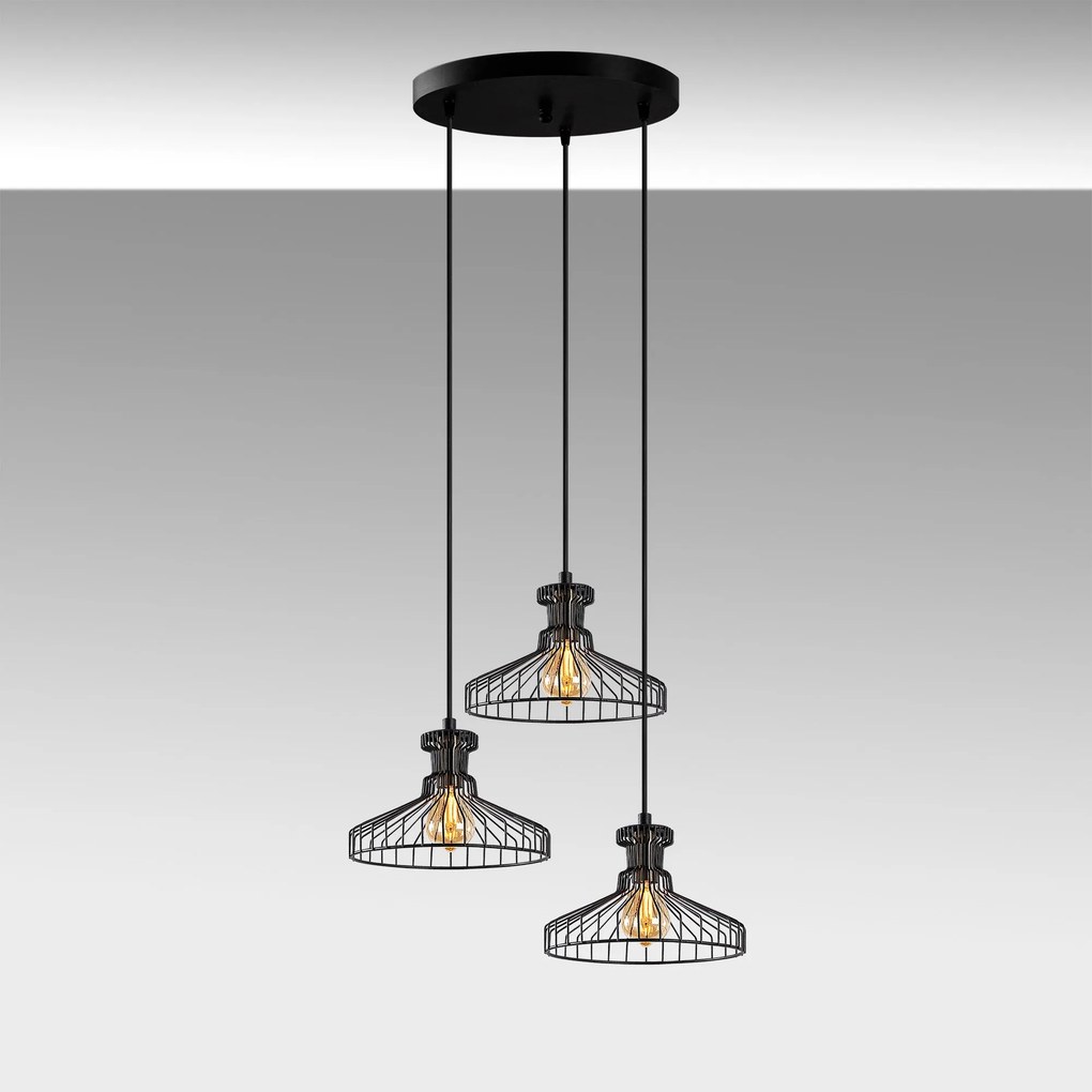 Candeeiro de Teto Events – Preto Antigo – 47 x 47 cm