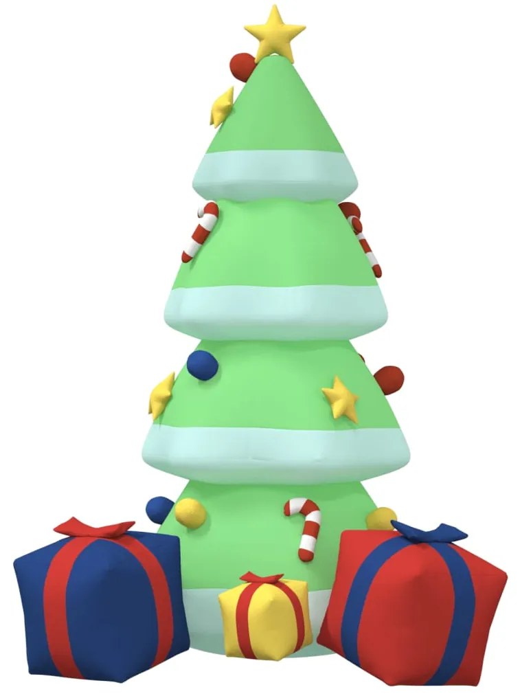 Árvore Natal insuflável com luzes LED 240 cm