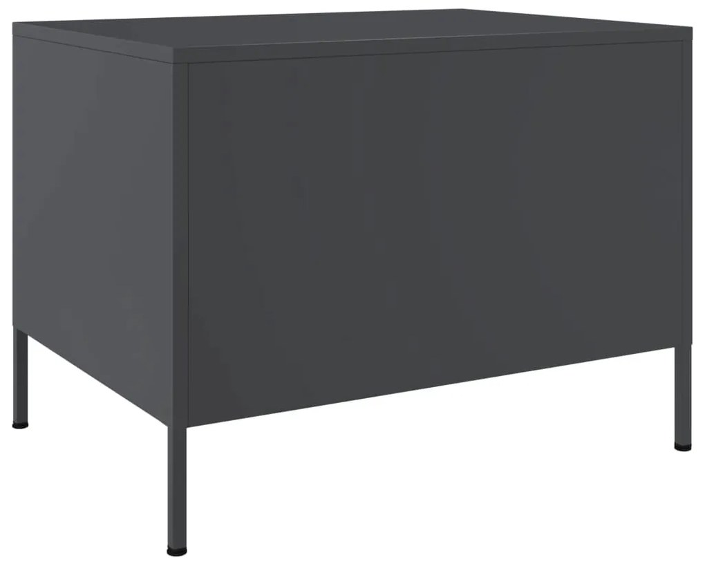 Mesa de centro 68x50x50,5 cm aço antracite