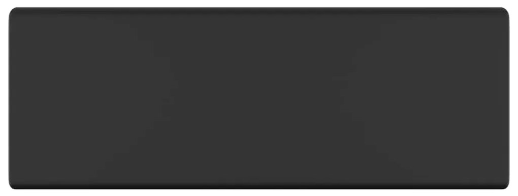 Lavatório luxuoso quadrado 41x41 cm cerâmica preto mate