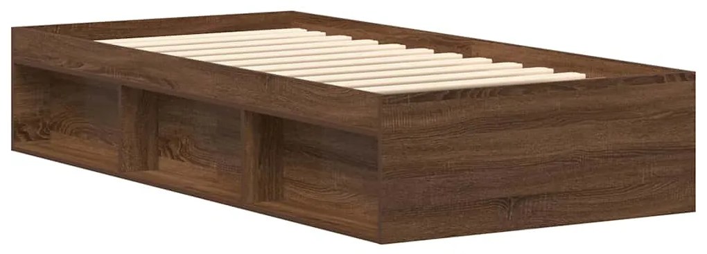 Estrutura de cama 100x200 cm carvalho castanho