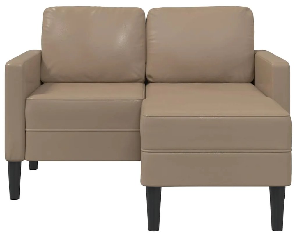 Sofá 2 lugares com Chaise em L 125 cm couro artificial