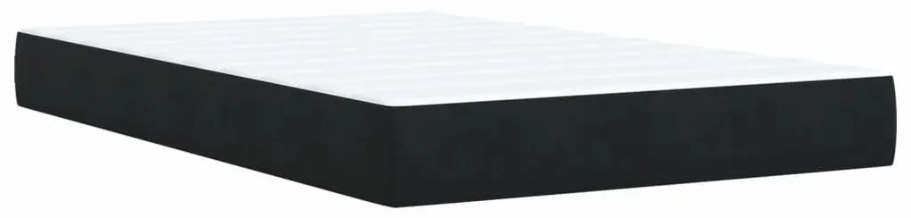 Cama boxspring com colchão 120x200 cm veludo preto