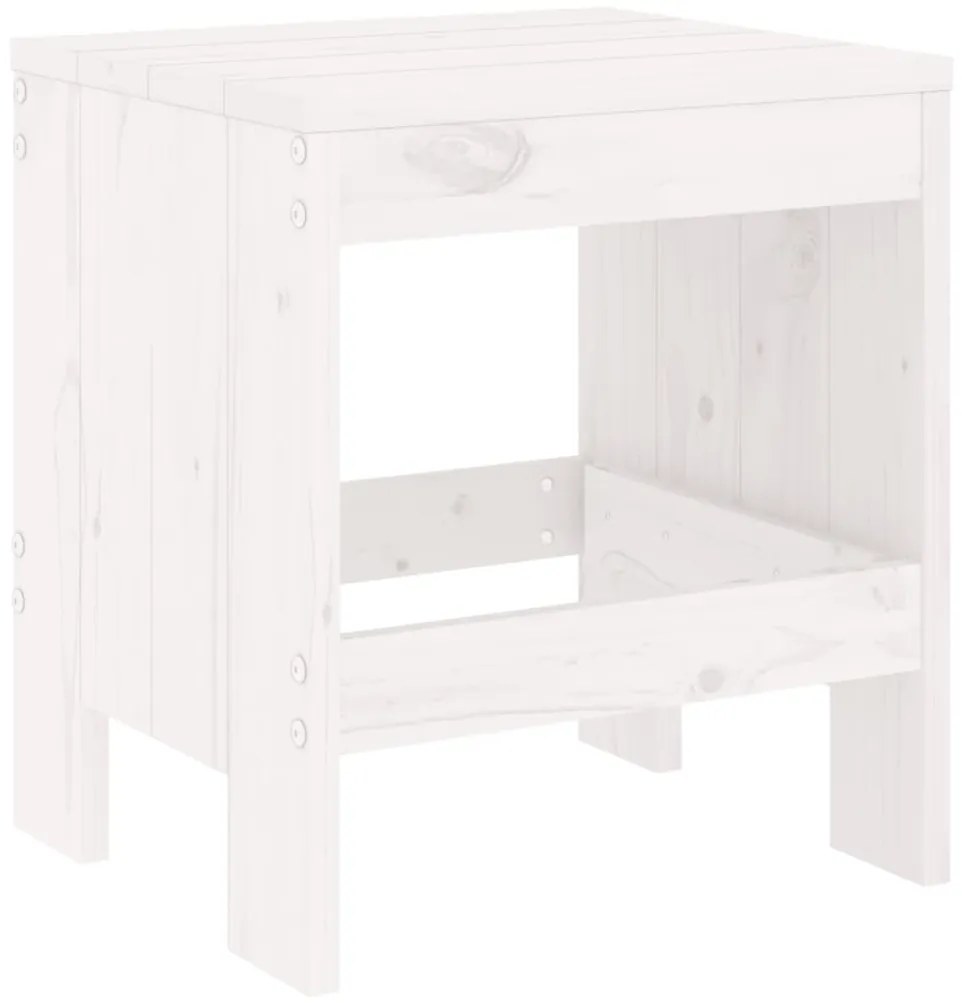13 pcs conjunto de jantar para jardim pinho maciço branco