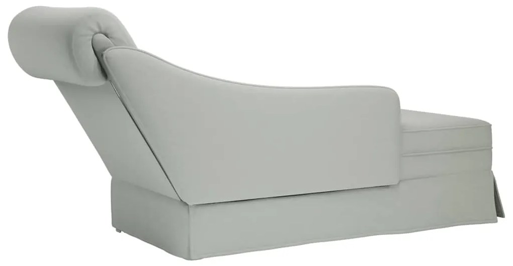 Chaise lounge c/ reforço/apoio de braços direito veludo