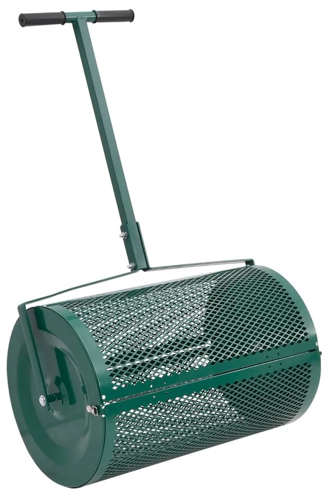 vidaXL Distribuidor de adubo Ø40x60 cm aço verde