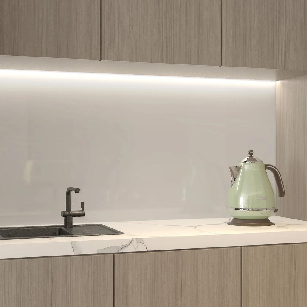 Backsplash de Cozinha Branco Brilhante (Tamanho: 88 x 80 cm)