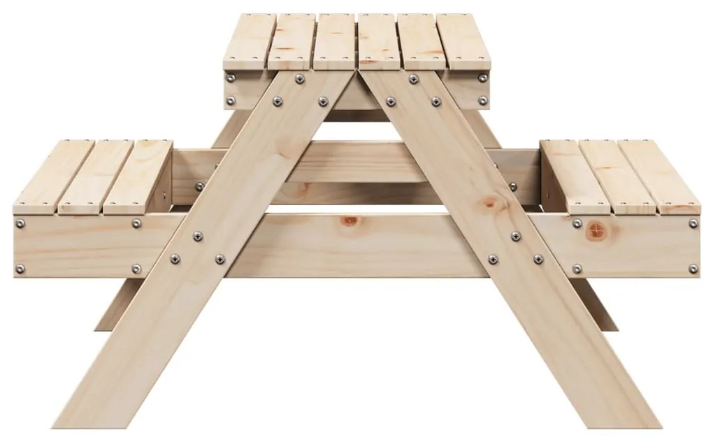 Mesa de piquenique para crianças 88x97x52 cm pinho maciço