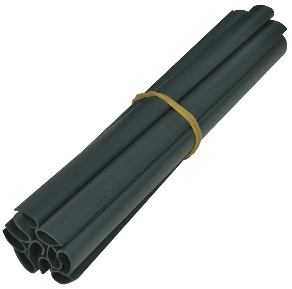 4 pcs painéis privacidade p/ jardim 35x0,19 m PVC verde fosco