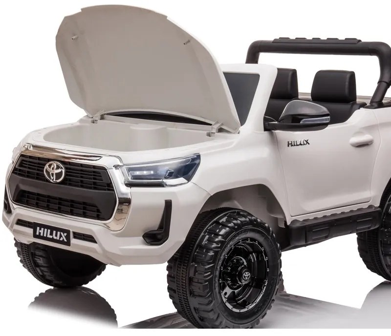 TOYOTA HILUX Carro Elétrico Infantil 24V 2 Lugares C/ MP4 Branco