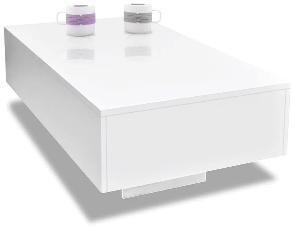 Mesa de centro, branco brilhante