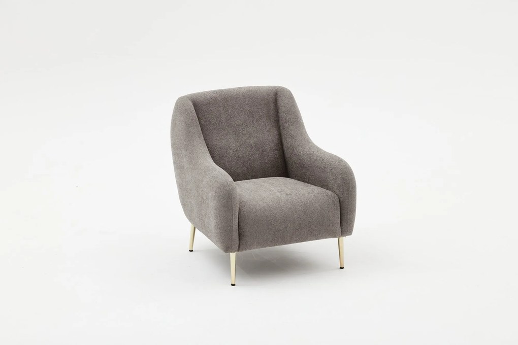 Sofá de 1 Lugar Simena – Cinzento – 77 cm x 77 cm x 70 cm