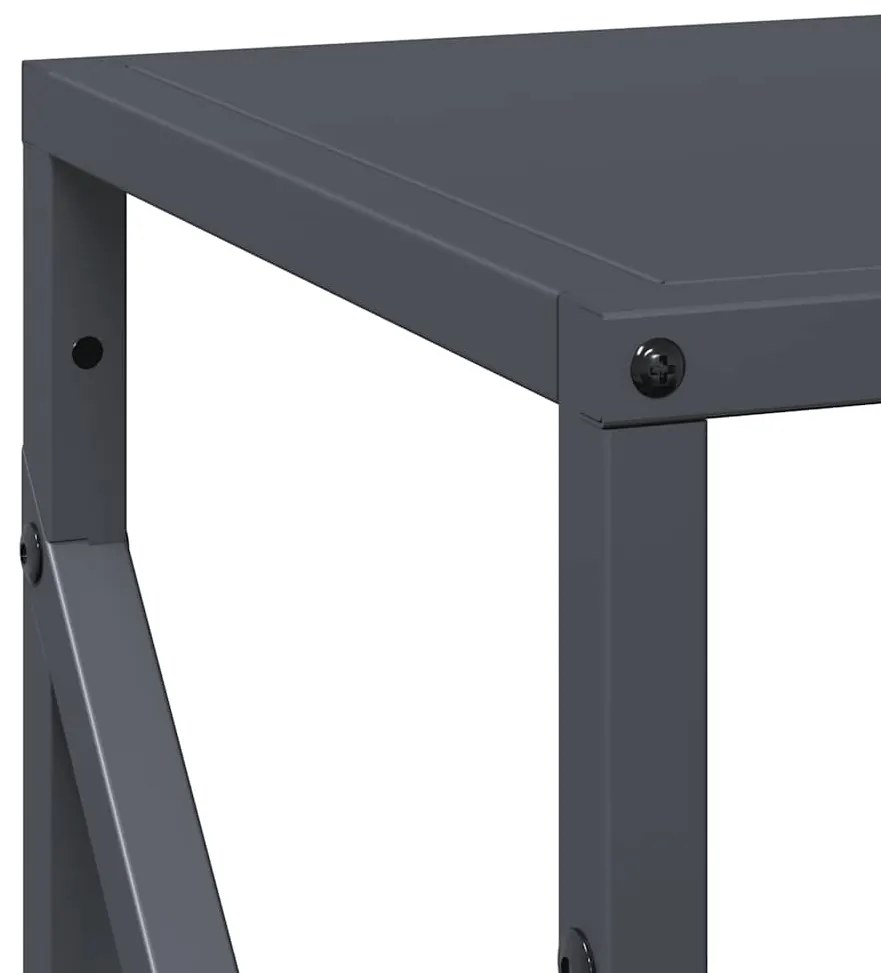 Suporte para lenha 34x25x100 cm aço laminado a frio antracite