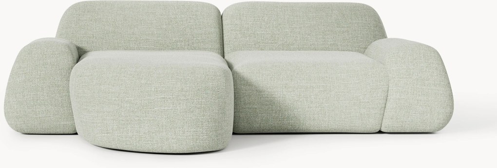Sofá de canto modular em bouclé Wolke (3 lugares)