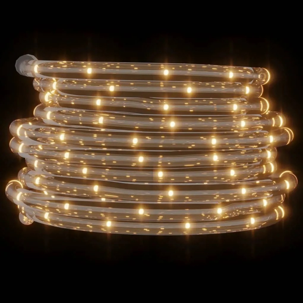 Cordão de luzes com 240 luzes LED 10 m PVC branco quente