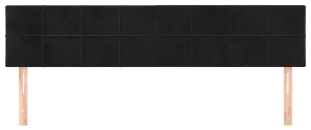 Cabeceira de cama 2 pcs veludo 80x5x78/88 cm preto