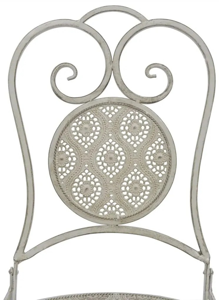 3 pcs conjunto bistrô aço cinzento