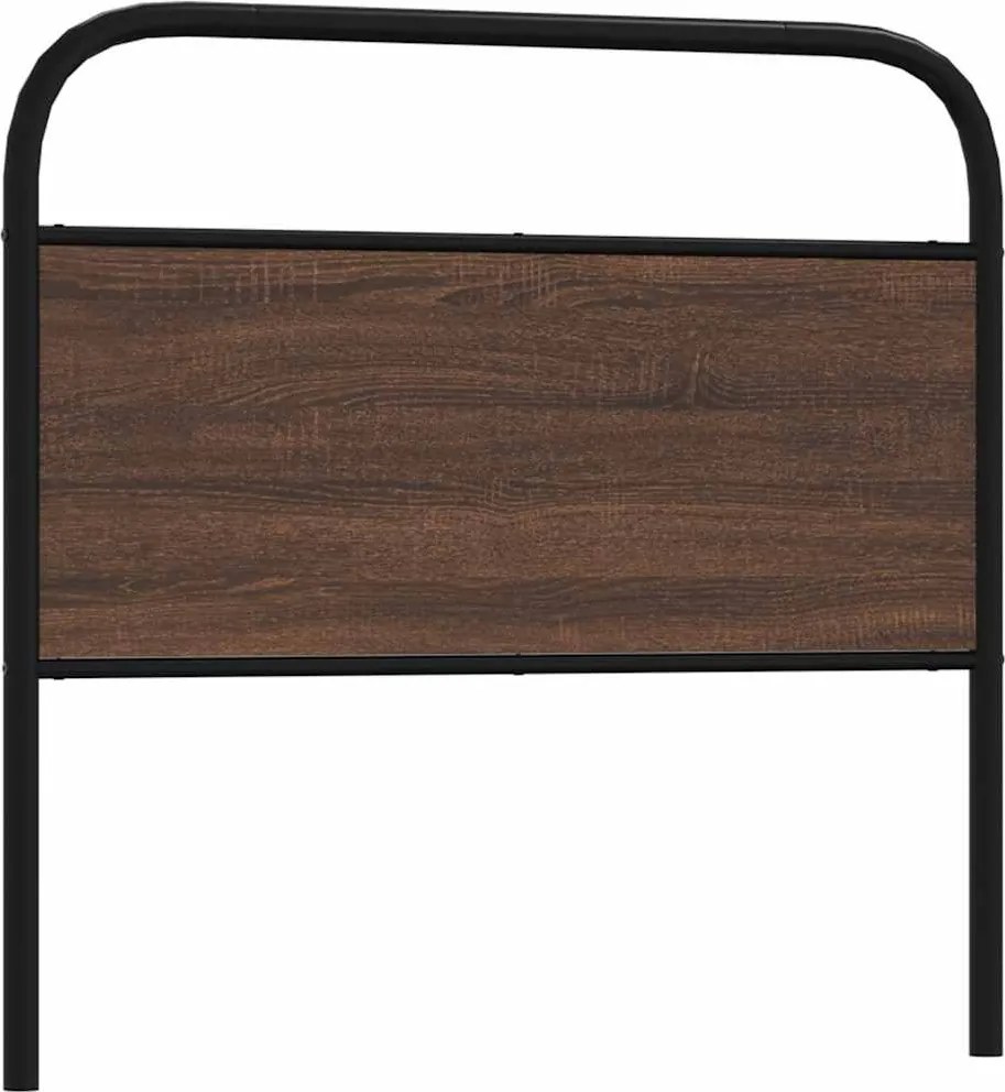 vidaXL Cabeceira de substituição 107cm derivados madeira/aço carvalho castanho
