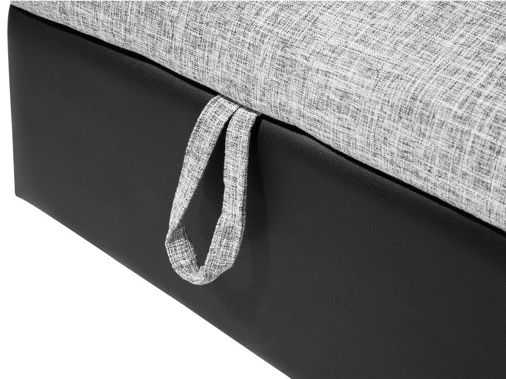 Sofá-cama de canto à esquerda com 3 lugares em tecido cinzento TAMPERE Beliani