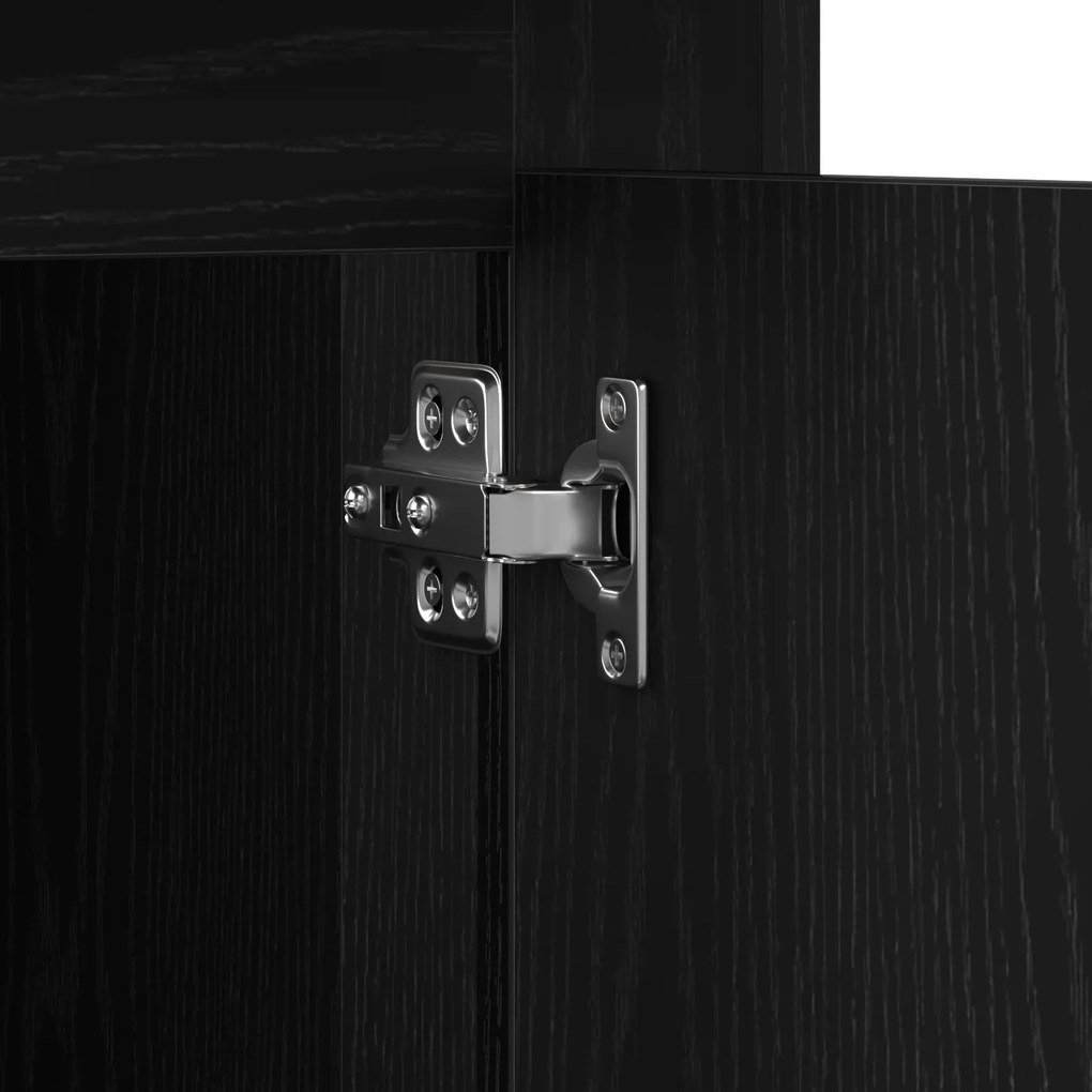 Escrivaninha com Armazenamento Carvalho Negro 50x115x75 cm Madeira eng