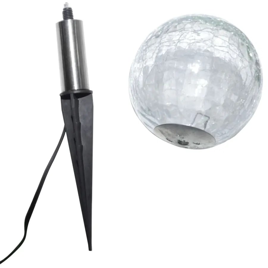 Candeeiros de jardim 6 pcs LED com estacas e painéis solares