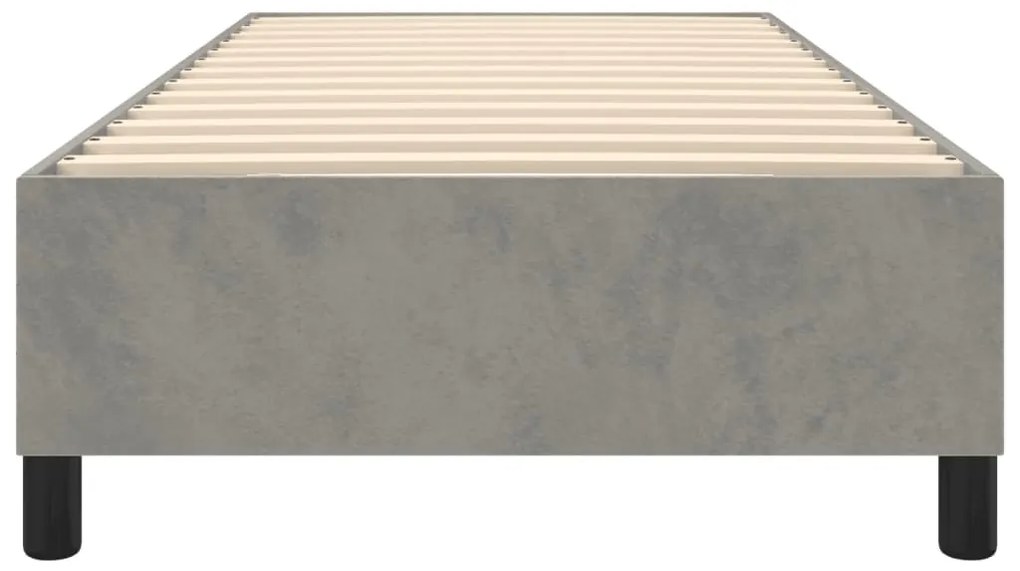 Estrutura de cama sem colchão 80x200 cm veludo cinzento-claro