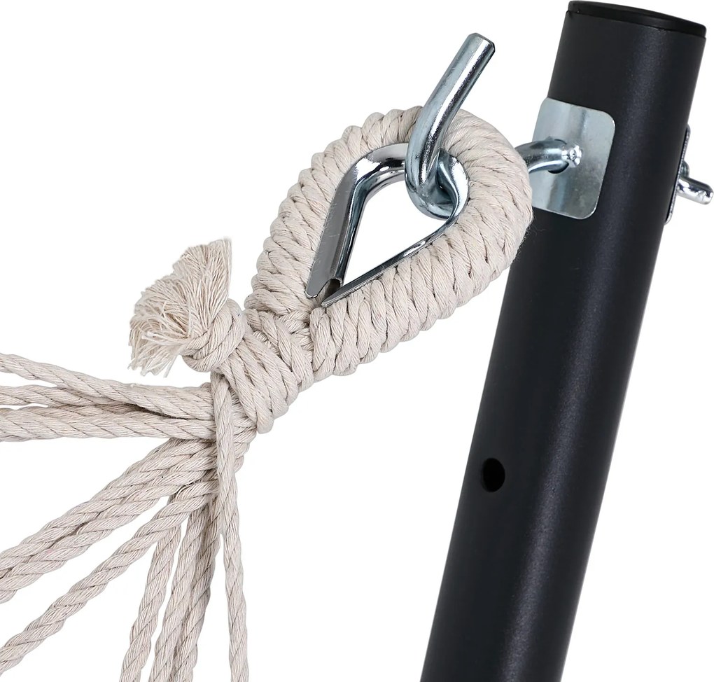 Cama de rede Jardim com armação metálica 200 x 80cm cor vermelha