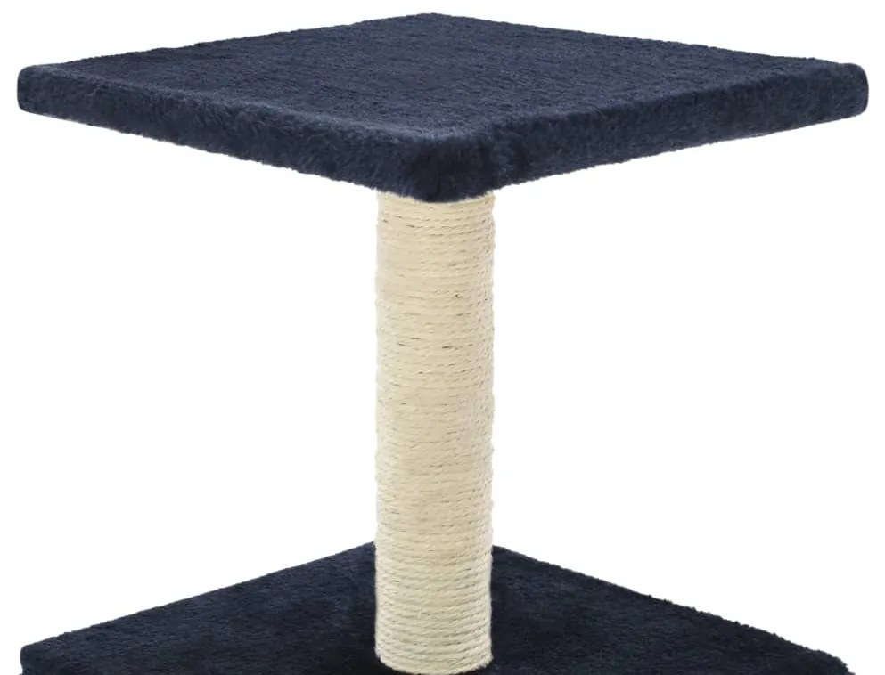 Árvore p/ gatos c/ postes arranhadores sisal 55 cm azul escuro