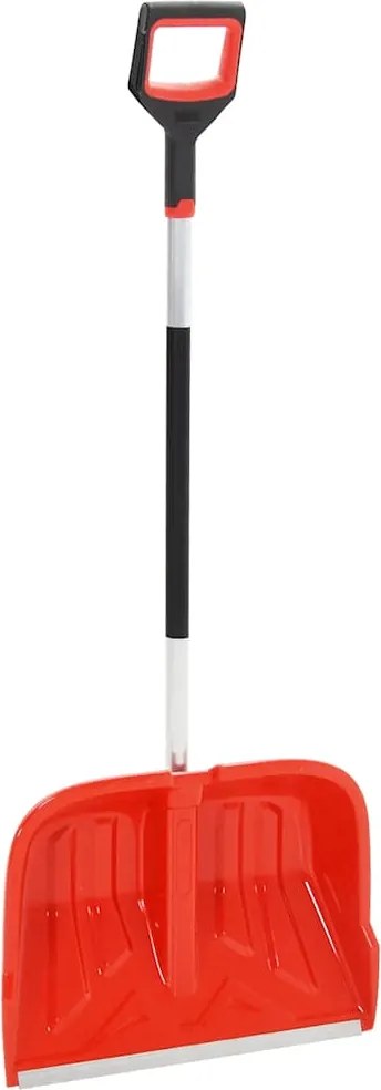 vidaXL Pá de neve 136 cm alumínio vermelho