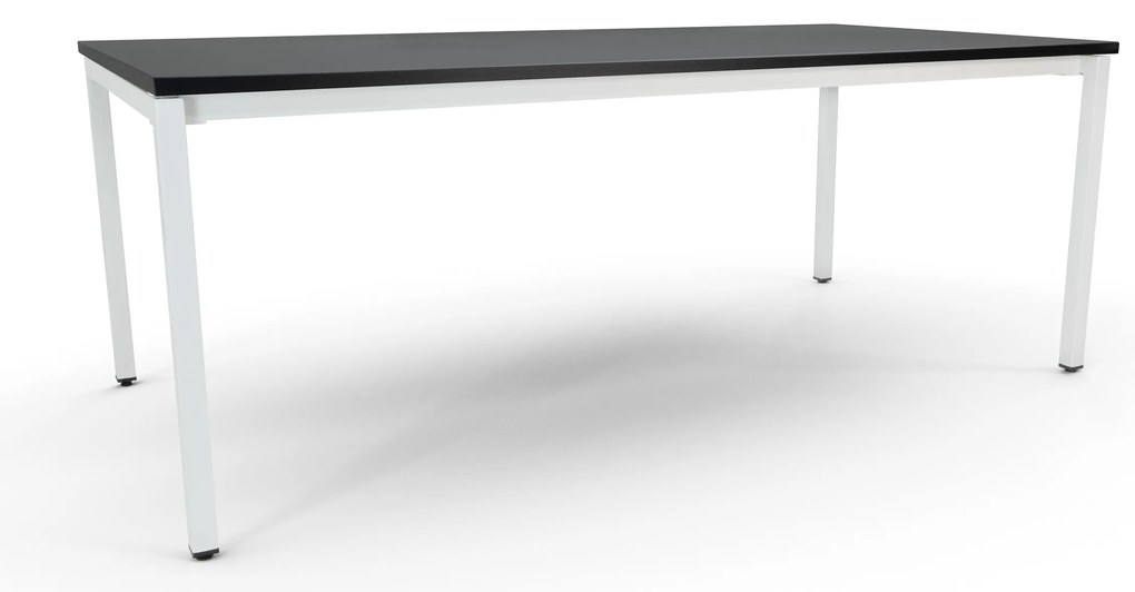 Mesas de Reuniões 2400x1200mm Alfa Branco/Preto