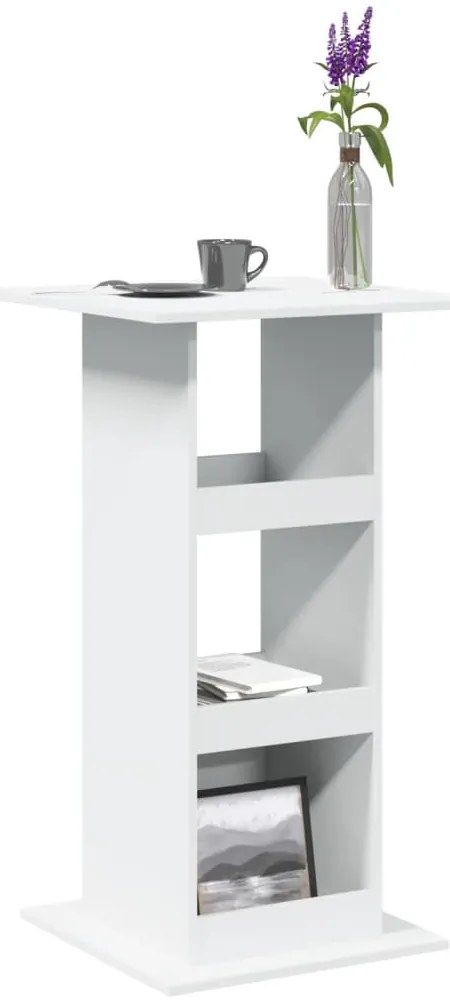 Mesa de bar c/ arrumação 60x60x102 cm derivados madeira branco