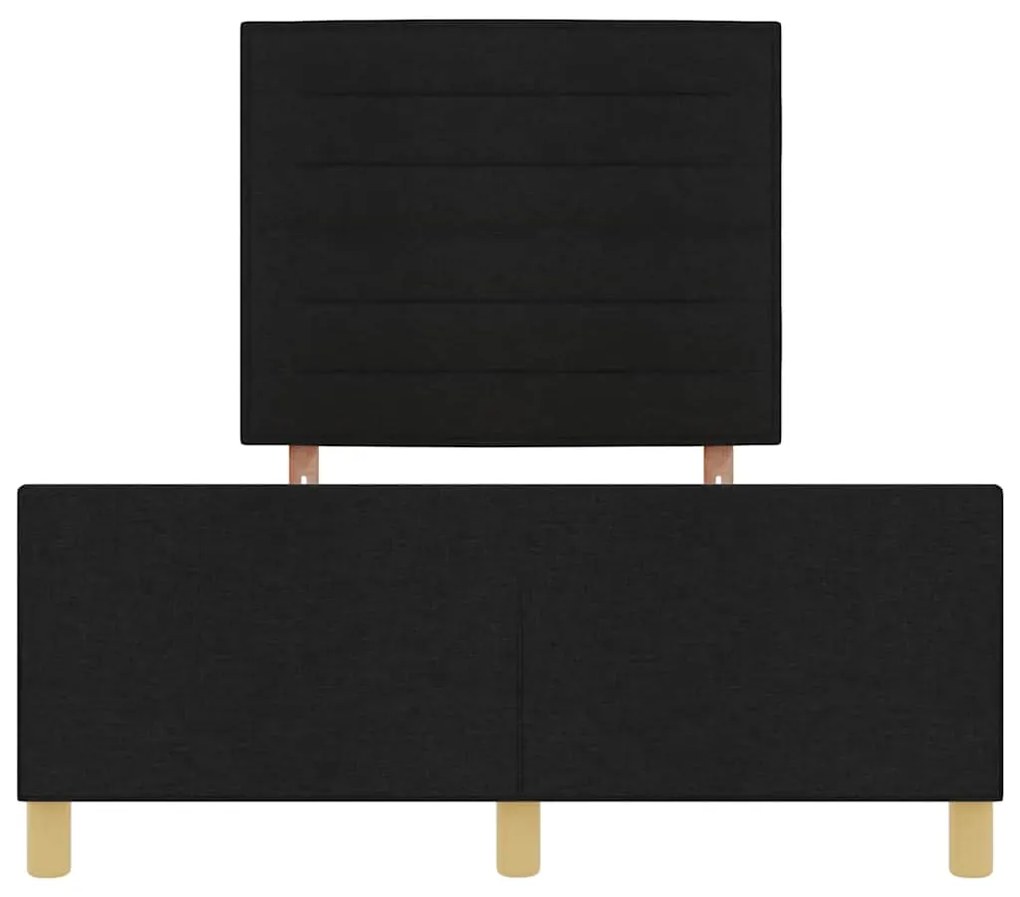 Cama de Tecido Preto vidaXL 160x200 cm