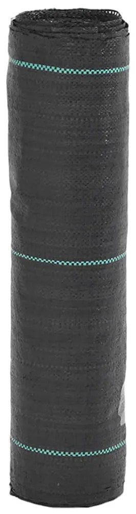 vidaXL Tela para ervas daninhas 0,5x200 m PP preto