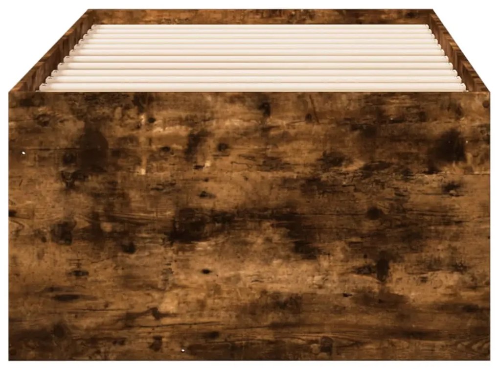 Sofá-cama com gavetas sem colchão 90x190 cm carvalho fumado
