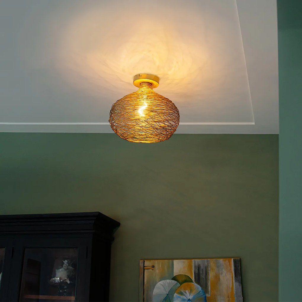 Candeeiro de teto design dourado - Sarella