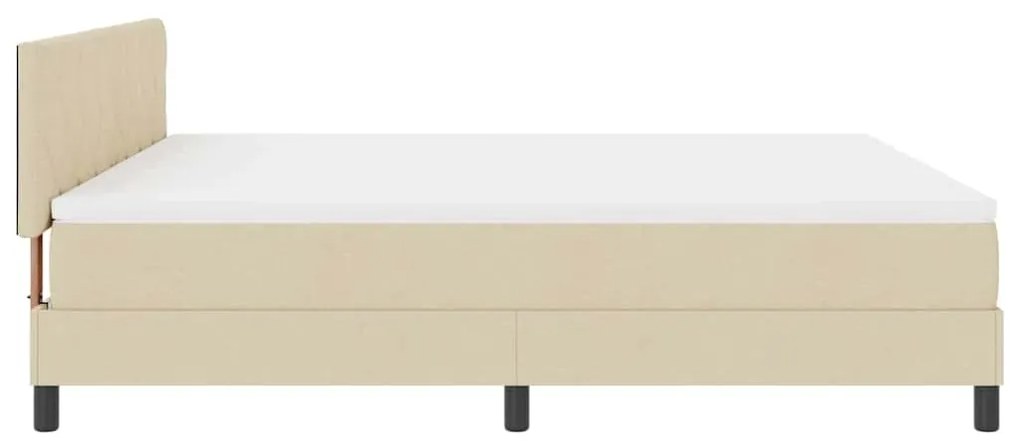 Cama Box com Colchão &amp; LED Creme 180x200 cm Tecido