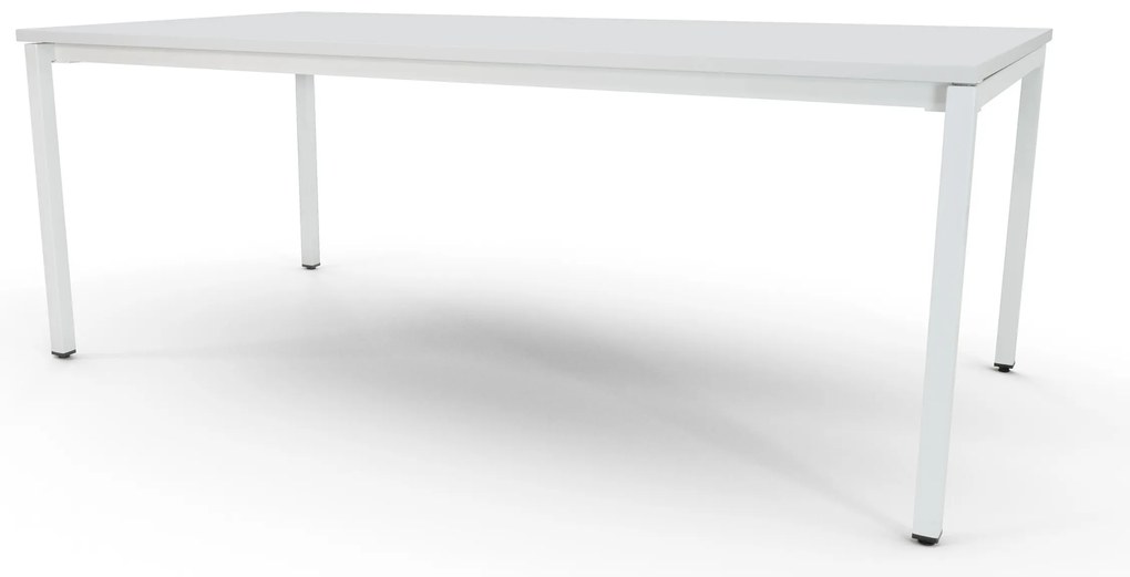 Mesa de Reunião 2400x1200mm - Alfa Branco / Branco