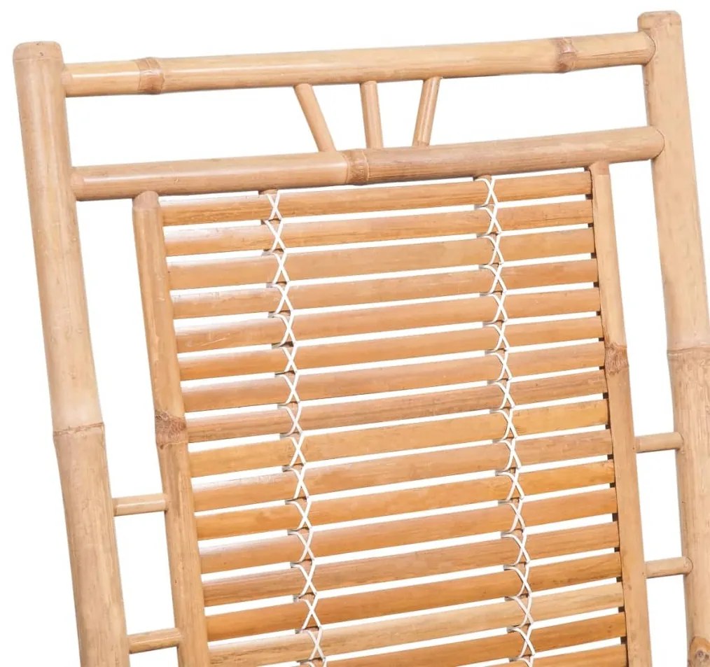 Cadeira de baloiço com almofadão bambu
