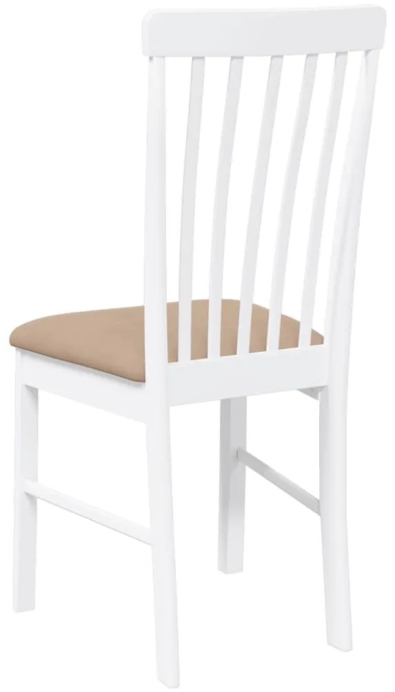 Cadeiras de jantar com almofadões 2 pcs madeira maciça branco