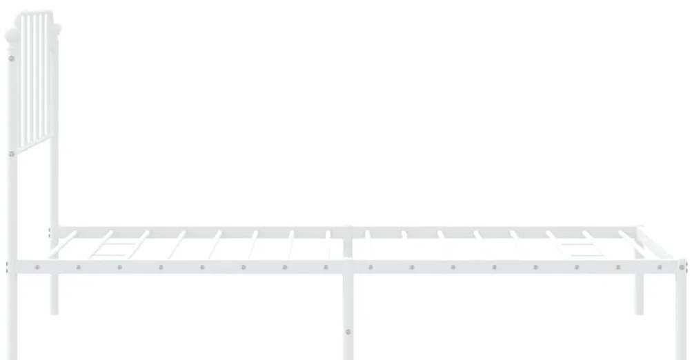 Estrutura de cama com cabeceira 90x200 cm metal branco