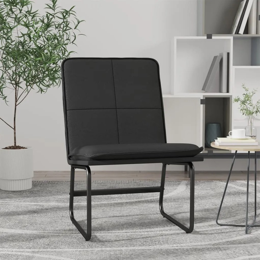 vidaXL Cadeira lounge 54x75x76 cm couro artificial preto