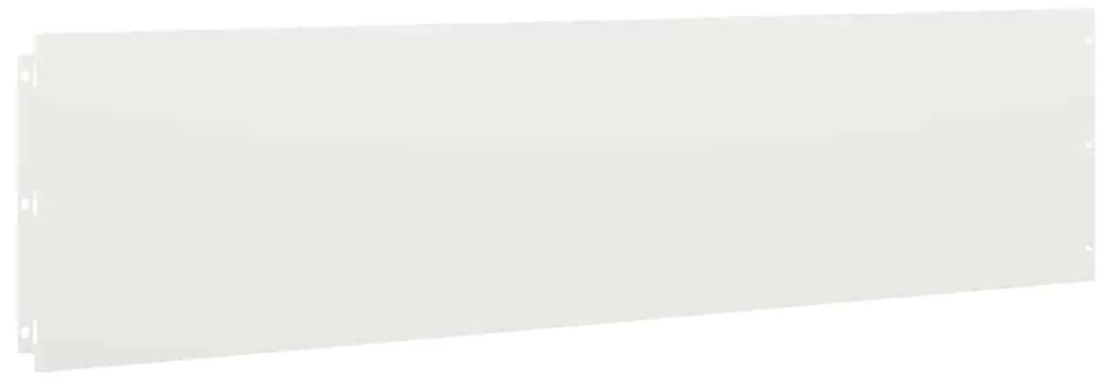 Orlas de relva 10 pcs branco 25x103 cm aço laminado a frio