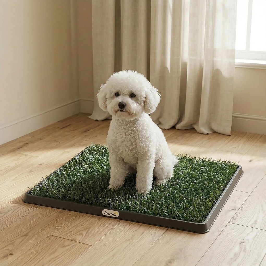 Sanitário para Cães, 63 x 50,5 x 3,5 cm, Sistema de 3 Camadas, Preto